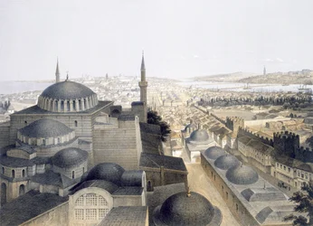 Panoramic view of Constantinople from the domes, 1852